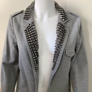 Gryphon Gray Studded Blazer